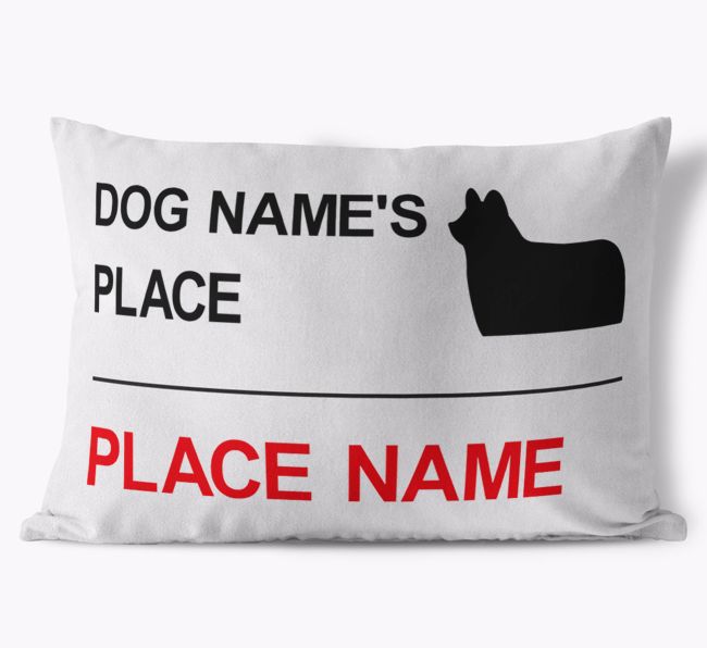 Street Sign: Personalized {breedFullName} Soft Touch Pillow